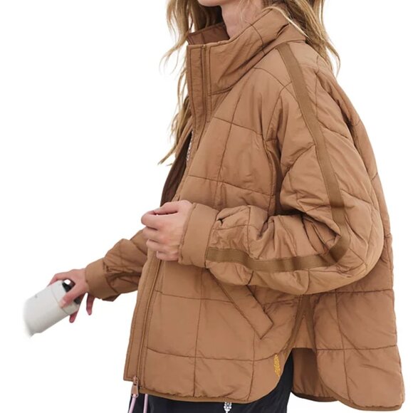 FP Movement Pippa Packable Puffer Jacket Color: Twig - Picture 3 of 5